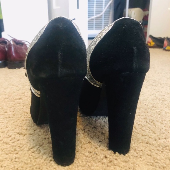 Sequin & Suede Tall Heel Booties (Size 6) - Picture 2 of 4